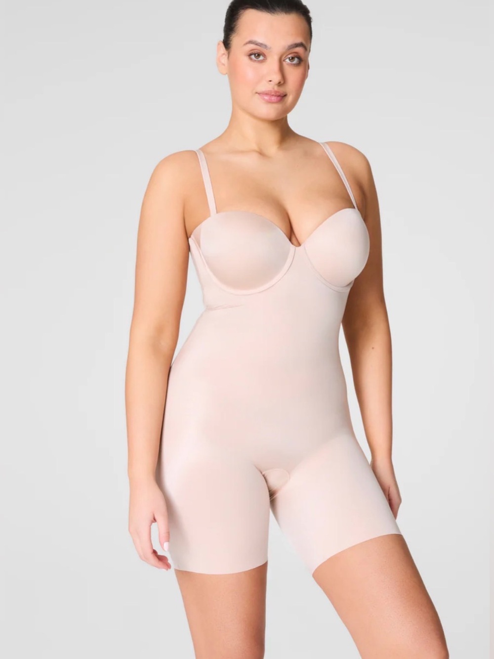 SPANX Strapless Cupped Mid-thigh Bodysuit